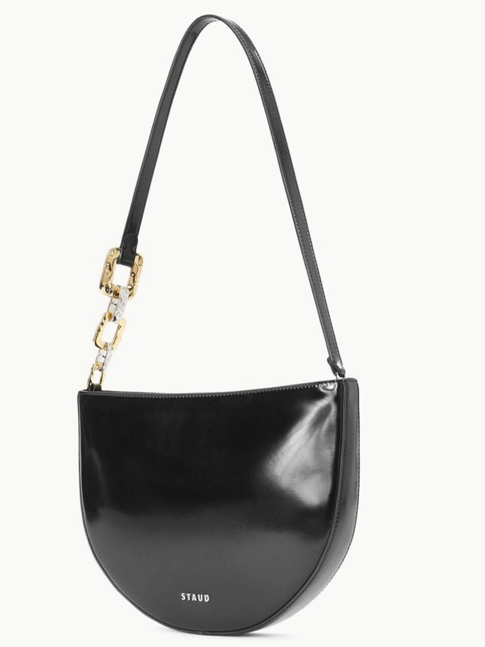 STAUD COLT BLACK LEATHER BAG